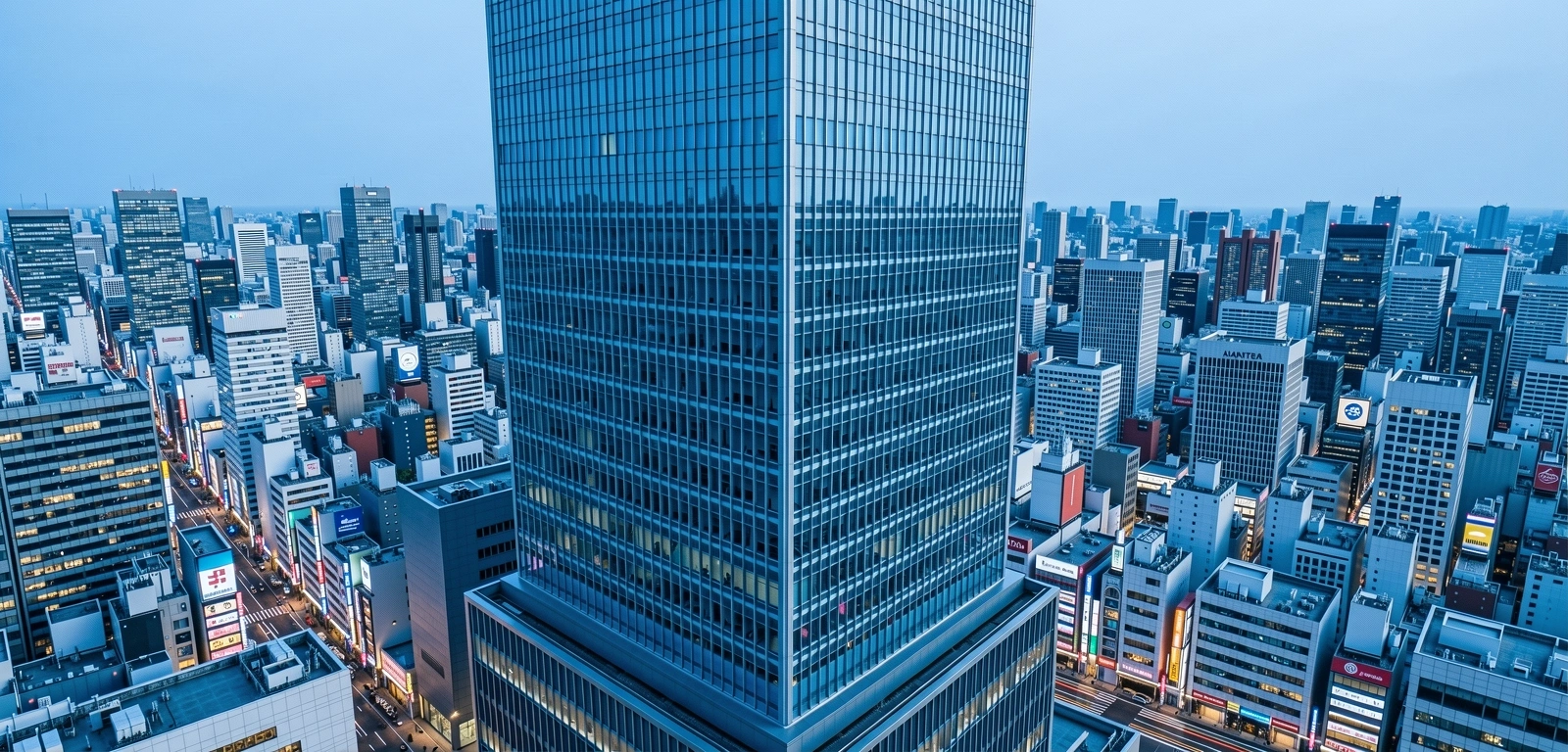 Tokyo business district architecture